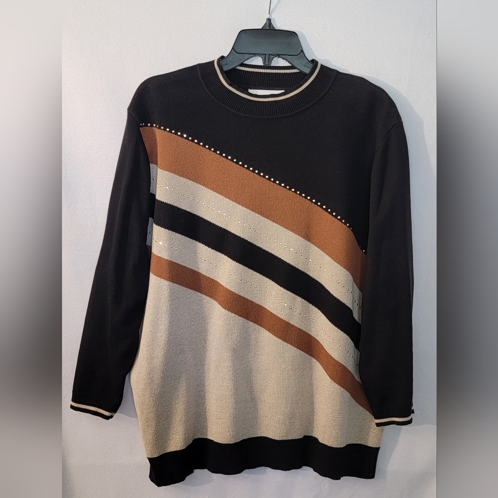 Alfred Dunner 90's Retro Y2K Knit Sweater Size XL